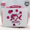 Personalized Frog Theme - Pink School Lunch Box for kids Personalized Frog Theme - Pink School Lunch Box for kids