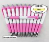 Gripper Pen - Pink Clip & Grip, White Body - Blanks - 50pkg Gripper Pen - Pink Clip & Grip, White Body - Blanks - 50pkg