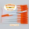 Personalized - Slim Pens - White Body with Orange Cap, Black Ink Personalized - Slim Pens - White Body with Orange Cap, Black Ink