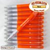 Personalized Buzz Pen, Translucent Orange Body Clear Grip 12 pkg Personalized Buzz Pen, Translucent Orange Body Clear Grip 12 pkg