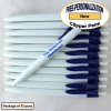 Personalized Clipper Pen, Clear Body with a Blue Clip 12 pkg Personalized Clipper Pen, Clear Body with a Blue Clip 12 pkg