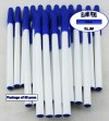 Slim Pen -White Body and Blue Accents- Blanks - 50pkg Slim Pen -White Body and Blue Accents- Blanks - 50pkg